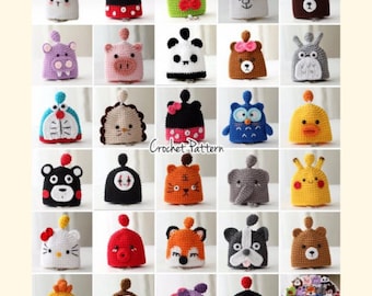 CROCHET PATTERNS Crochet Amigurumi Mini Patterns | Animal Key Covers [E-PDF]