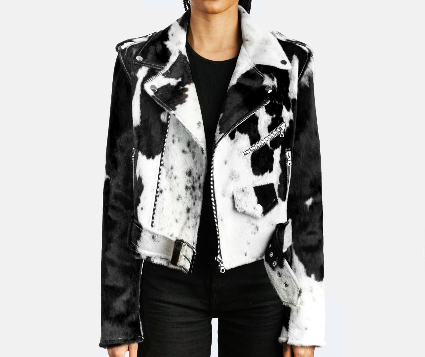 Custom Cowhide Leather Jacket for Ladies | Hair on Hide