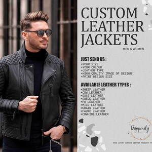 Personalized Biker Leather Jacket for Men | Customized Men's Leather coats Custom Leather jacket women  Gift for her | Leather Gifts for Men