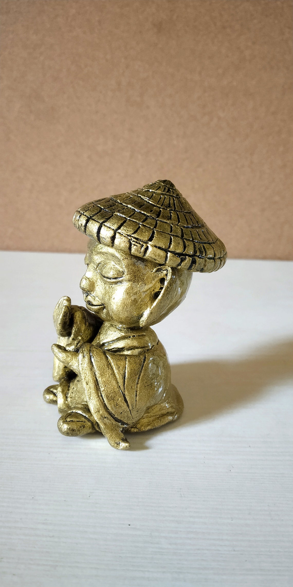 Little Monk Statue / Clay Monk / Home decor / Show piece Etsy