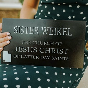 Personalized LDS Missionary Plaque – 11” x 6”