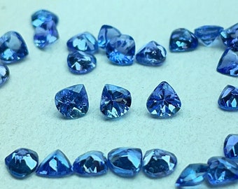 4MM Tanzanite Gemstones: Natural Heart & Trillion Cut Stones