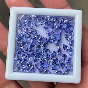 AAA Tanzanite Pear: 6x4mm Violet-Blue Loose Gemstone