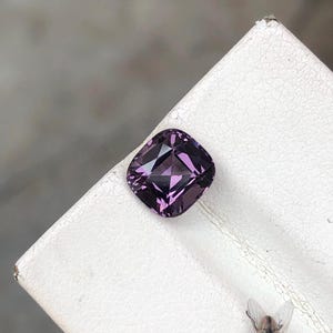 2.04 CT Natural Purple Spinel – Cushion Cut Gemstone from Mogok, Burma – Eye Clean & Certified