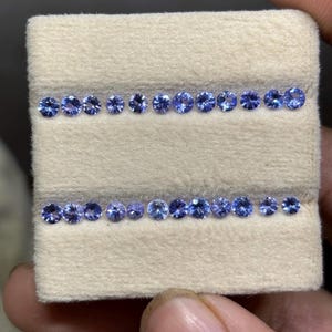 Natural Tanzanite Gemstone: 3 MM Round, Blue-Purple, Loupe Clean