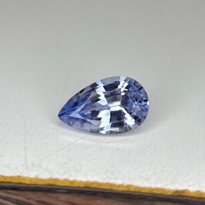 1.30 CT Ceylon Sapphire: Heated Pear Cut Gemstone