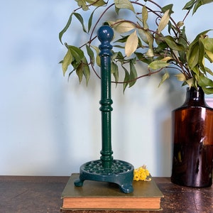 Vintage Green Cast Iron Kitchen Roll Holder