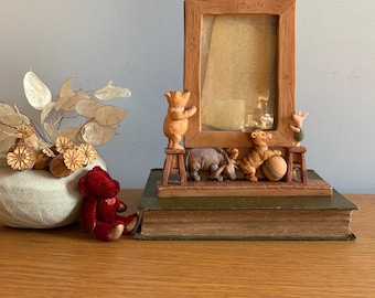 Vintage 1990s Winnie the Pooh Picture Frame | Disney Nursery Decor
