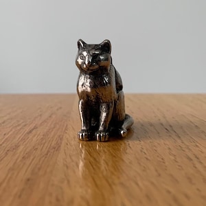 Vintage Alpaca Cat Pill Box image 1