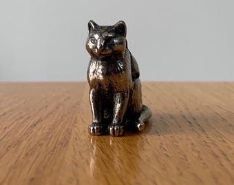 Vintage Alpaca Cat Pill Box