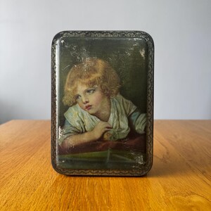 Vintage Tin Cadbury Bournville  Container | Three British Queens | The Child with the Apple Portrait Tin  E-2