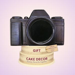 Chocolate Camera Gift : Handmade Belgian Chocolate Photography Edible 3D Cake Topper Decoration