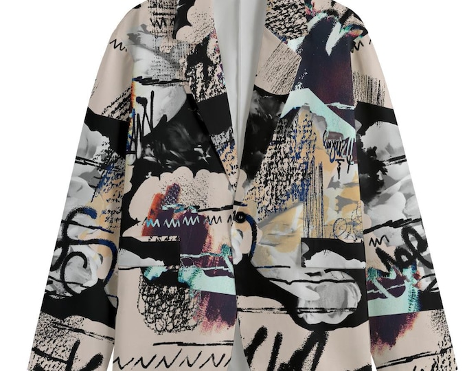 Graffiti Art Blazer: Unisex Cotton Urban Jacket
