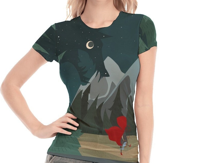 Red Riding Hood Women's Short Sleeve Mesh Tee