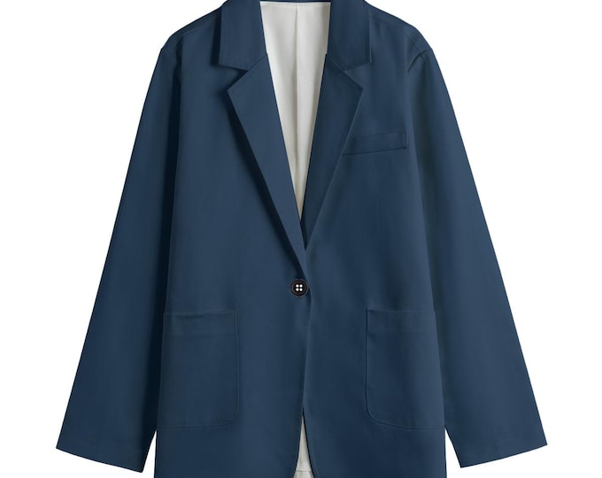 Navy Blue Women's Leisure Blazer