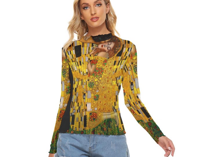 Klimt The Kiss Women's Mesh Top up to 6XL