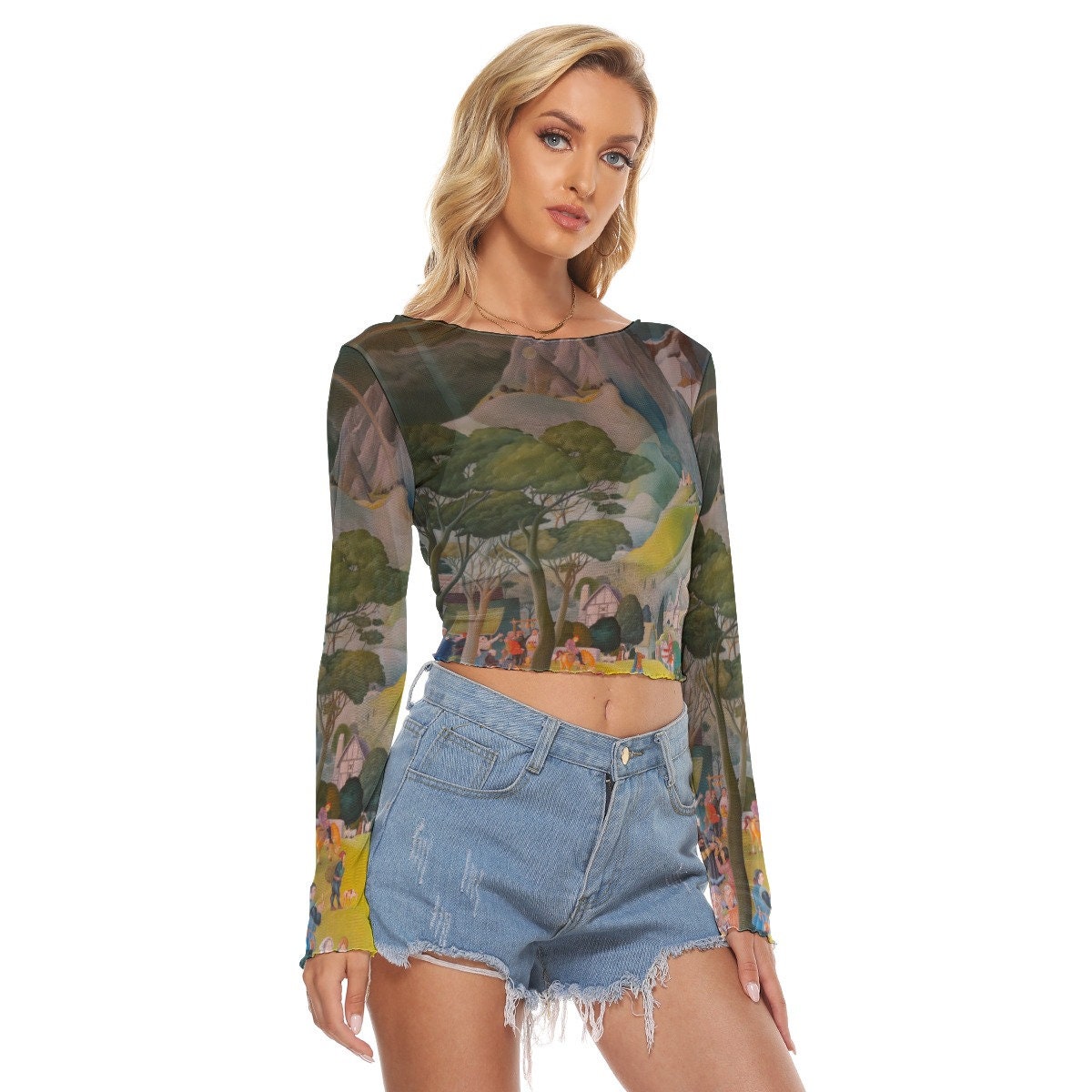 トップス AMERIVINTAGE /MEDI WAVE PATTERN MESH TOP Ameri（アメリ）の「MEDI WAVE PATTERN MESH TOP（その他