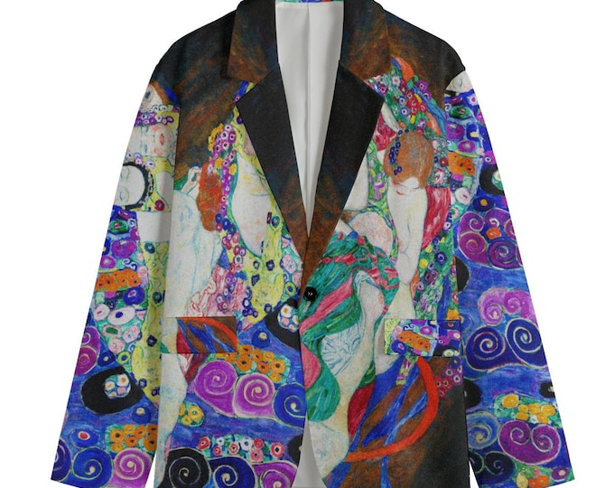 Klimt the virgin men's casual flat lapel collar cotton blazer