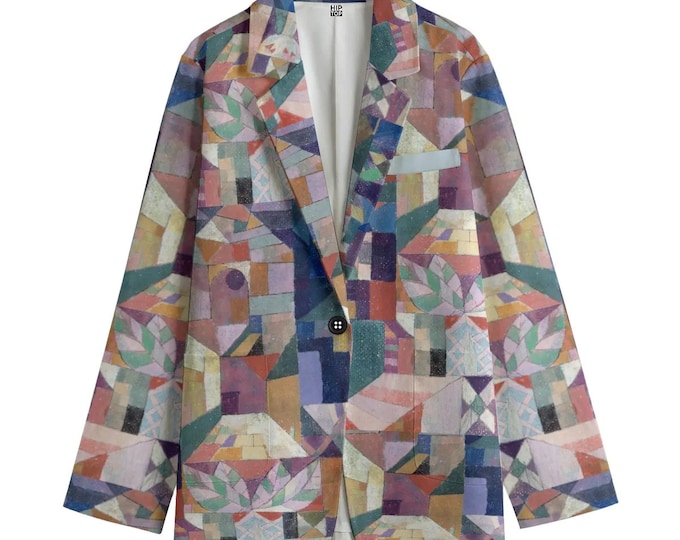 Burggarten Art Blazer: Unisex Cotton Jacket, Paul Klee Design