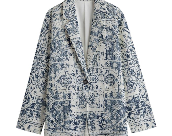 Delft Blue Women's Leisure Blazer  100% Cotton