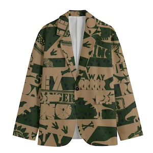Street Art Blazer, Unisex 100% Cotton Jacket, Artsy Blazer, Urban Art Bold Design