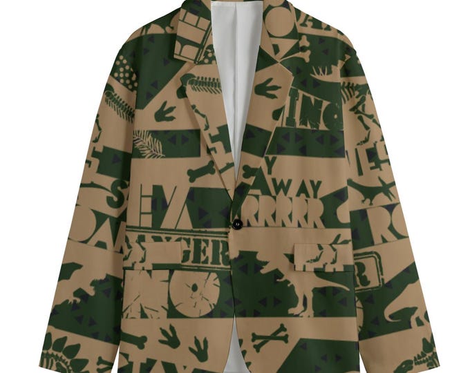 Street Art Blazer: Unisex Cotton Jacket, Urban Graffiti Design