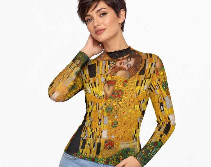 Klimt The Kiss Women's Mesh Top up to 6XL