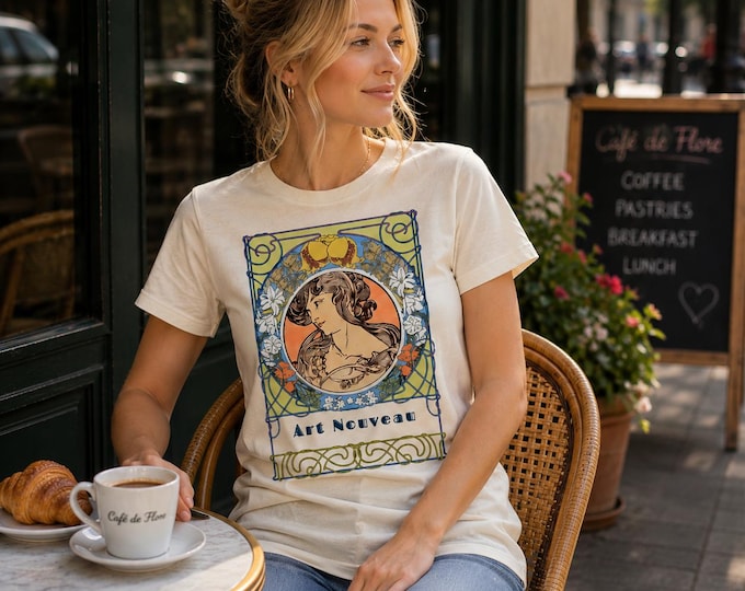 Art Nouveau Mucha Art Cotton T-Shirt