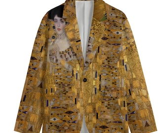 Blazer informal de algodón Klimt Adele para hombre, bolsillos laterales, personalizable