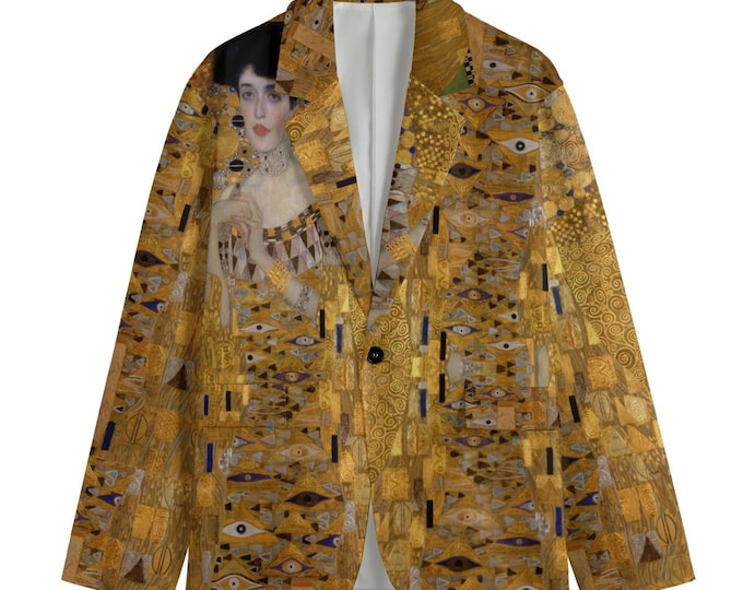 Klimt Adele Men's Casual Cotton Blazer, Side Pockets, Cusomizable
