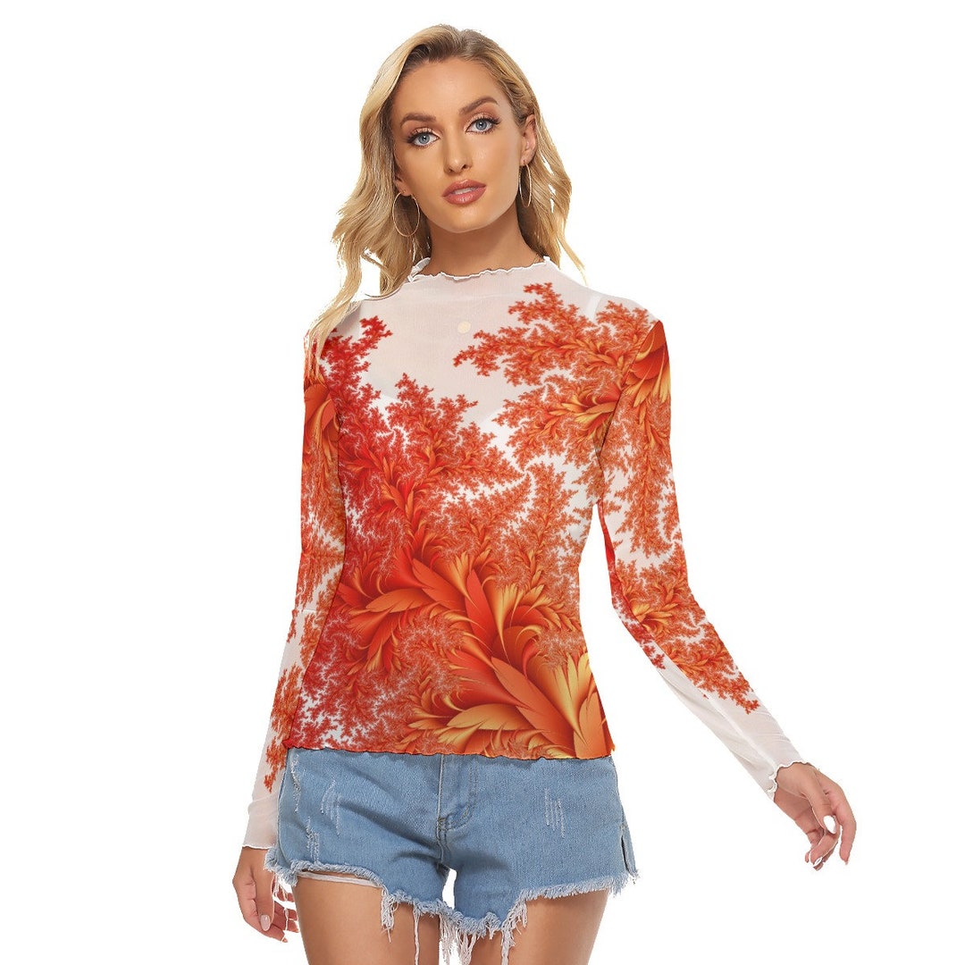 トップス ROMANTIC PATCHWORK SEE-THROUGH TOPS ROMANTIC PATCHWORK SEE-THROUGH TOPS（Women's White Elegant