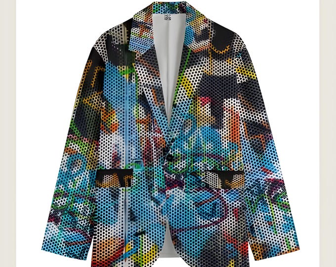 Graffiti Art Blazer: Unisex 100% Cotton Urban Jacket