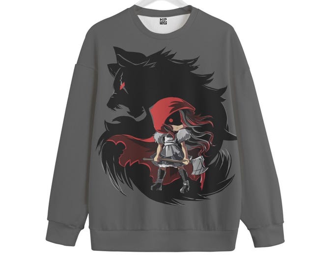 Red Riding Hood Knitted Fleece Sweater Two Colors up to 5XL