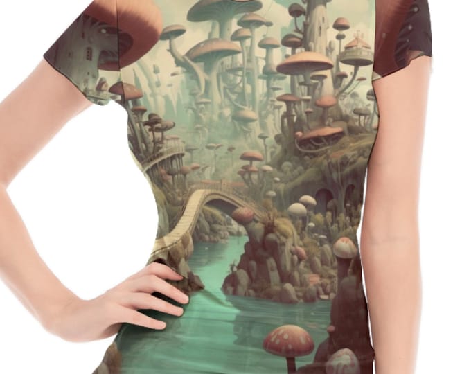 Alice in Wonderland  Women's Mesh Semi-Sheer Tee-Shirt Two Styles