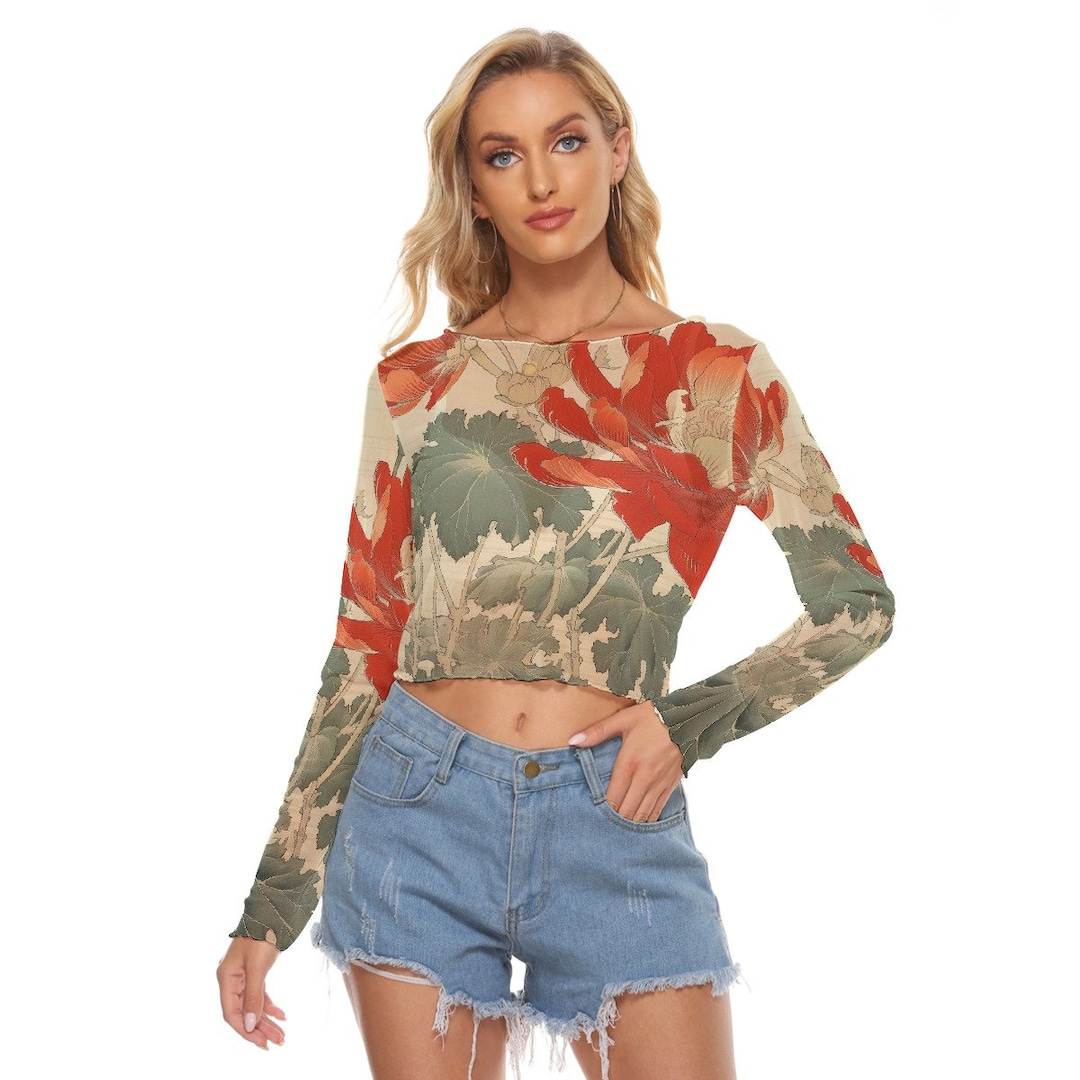 Amahle Long Sleeve Crop Top- Jungle Green