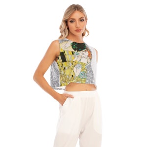 Klimt The Kiss Women&#39;s Sleeveless Cropped Top