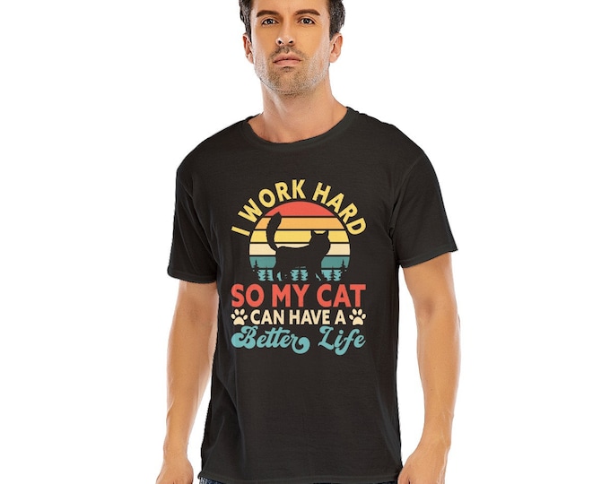 Unisex Cat Mom Cat Dad-Short Sleeve T-shirt 100%Cotton Eight Colors