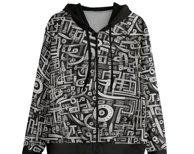 Unisex Hoodie With Zipper Closure 100%  Cotton