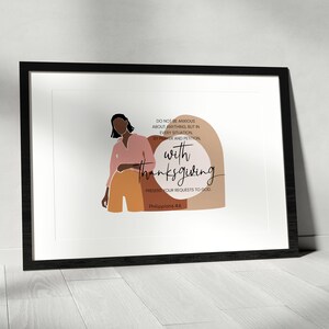 Philippians 4:6, Wall Art, Abstract Modern Christian Art Print, Abstract Design, Bible, Scripture, Instant Digital Download