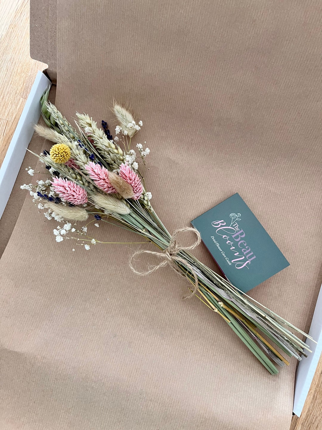 Letterbox Dried Flowers. Gift Hamper, Mothers Day Gift, Birthday Gift