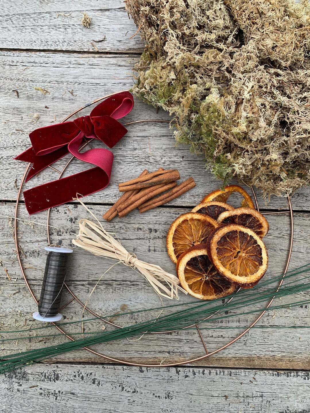 DIY Fresh Christmas Wreath Kit Make Your Own Door Wreath Kit Etsy UK