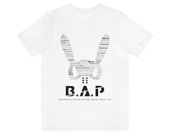 B.A.P shirt, kpop shirt, bap kpop, b.a.p tshirt, Bang Yongguk, Daehyun, Youngjae, Jongup, Zelo, kpop logo, Unisex Men & Women's Tee