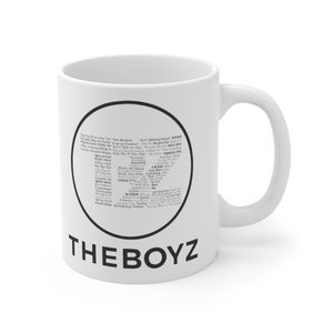 THE BOYZ Mug, kpop song merch, kpop mug, the boyz logo, kpop coffee mug, coffee cup, Sunwoo, Juyeon, Hyunjae, Q, New, 11oz White Ceramic Mug