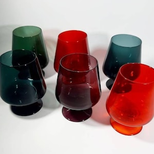Colorful Glasses Drinking Glasses 60s 1960s Vintage