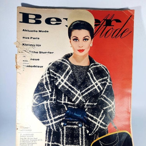 Modeheft Magazin Nähheft Beyer November 1960