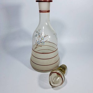 Liqueur Bottle Flacon Carafe Enamel Painting 20s