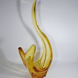 Glass Sculpture Bowl 80s