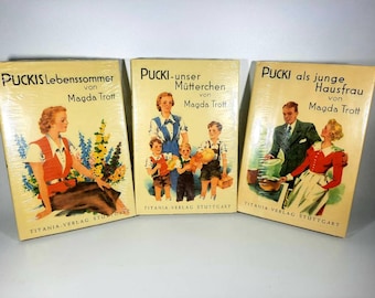 Livre pour enfants filles lisant emballage d'origine vintage des années 60