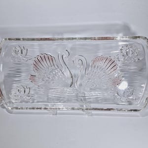 Walther glass plate swans 80s