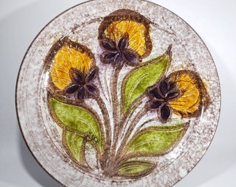 Ceramic wall plate clover 70s